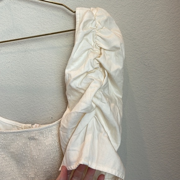 NWT Free People Cheyenne Puff Sleeve Denim Dress Size Medium - Picture 15 of 15